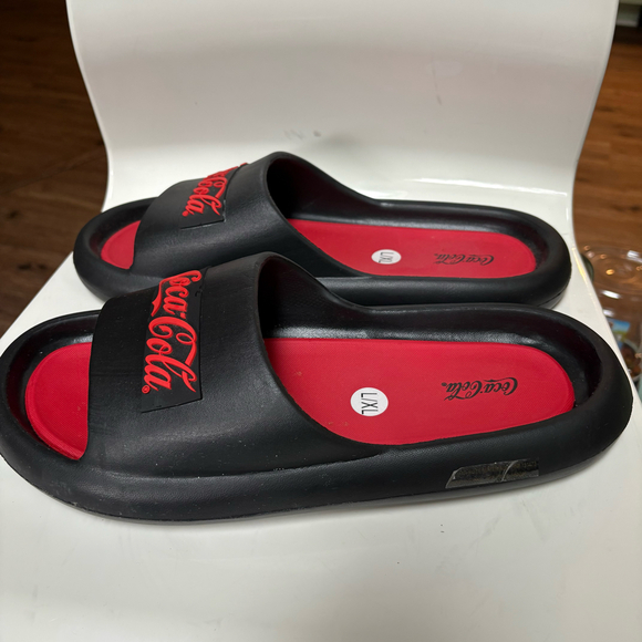 Coca Cola slides sandals mens sz 13 red black - Picture 3 of 12